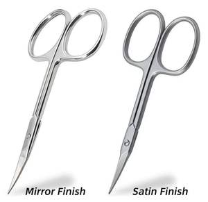 Tijeras Profesionales para Cejas de Alta Calidad, Hoja Curva de Acero Inoxidable, Herramientas de Maquillaje para Belleza y Cuidado Personal - Product Image 3