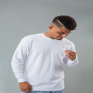 Camiseta térmica de invierno para hombre, transpirable, informal, 280 GSM, sin cuello, de color liso, de manga larga, de punto, de algodón elástico, cálida, para usar como capa base. - Product Image 4