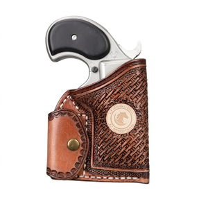 Cinturón de cuero ajustable con ranuras para correas y doble bolsa de almacenamiento para equipo utilitario de equitación western y actividades al aire libre. - Product Image 1