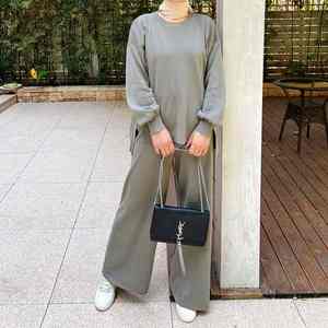 Abaya Musulmana Moderna Informal de Manga Larga, Ligera, Transpirable y de Secado Rápido, con Frente Cerrado, Estilo Dubai, Sencilla e Islámica para Mujer - Product Image 2