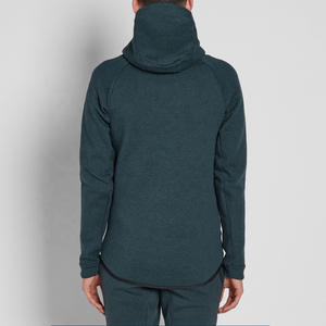 Chándal con Capucha para Hombre, Color Verde Oscuro, Manga Larga, Cierre de Cremallera, Bolsillos Laterales, Corte Regular, Estilo Deportivo Otoñal, Secado Rápido - Product Image 6