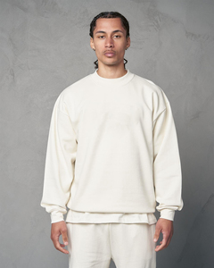 Sweat-shirt à capuche oversize pour homme, blanc uni, en coton tricoté, pull décontracté pour l'hiver, coupe classique, manches régulières - Product Image 5