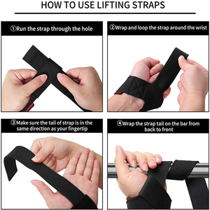 Lifting <b>Straps</b> for Gym Strength Workout Wrist Support Lifting <b>Straps</b> <b>Adjustable</b> Neoprene Non-Slip Lifting <b>Straps</b> Unisex Deadlif - Product Image 3