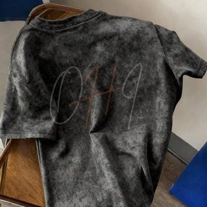 Camiseta Oversize Vintage Lavada Personalizada – Camiseta Gráfica Estilo Streetwear con Lavado Ácido – Top de Verano de Algodón Holgado Casual de Moda Hip Hop - Product Image 2