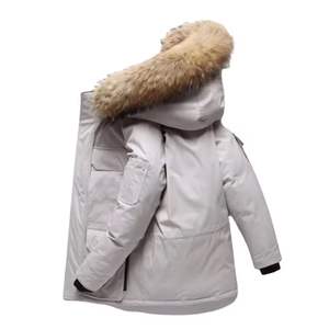 Chaqueta Canadiense de Invierno para Hombre, Clásica, de Alta Calidad, Cálida, con Capucha, Resistente al Viento, con Piel Auténtica - Product Image 1
