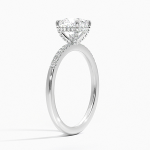 Anillo BOJ 054 con Corte Cojín, Plata 925, Anillo de Moissanita Viviana con Cobertura de un Cuarto, Certificado GRA, 2ct D, Anillo de Aniversario de Bodas - Product Image 2