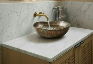 Lavabo de Cobre Moderno, Nuevo y Popular, Lavabo Metálico de Alta Calidad para Baños Elegantes de Hoteles, Villas y Resorts - Product Image 5