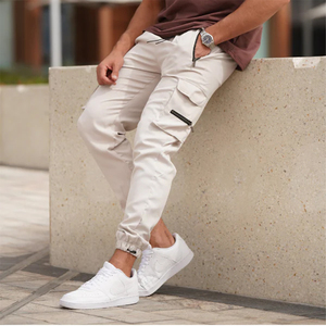 Men's <b>Cargo</b> Trousers Cotton Blend Multi Pocket Utility Pants Regular Fit Casual Outdoor Workwear Streetwear Everyday Fashion - Product Image 1