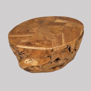 โต๊ะกาแฟทำจากไม้สักโบราณทำด้วยมือโต๊ะกลางทำจากไม้ที่ปรับกลับได้ทนทานโต๊ะโซฟาไม้สักขนาดใหญ่สำหรับบ้าน - Product Image 2