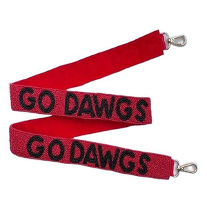 สายคล้องกระเป๋าทรงสี่เหลี่ยมผืนผ้าลายกีฬา Go Dawgs ประดับด้วยลูกปัดแก้วฝ้าย ทำด้วยมือ ตกแต่งกระเป๋าได้ตามต้องการ - Product Image 1