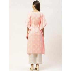 Élégance : Nouvelle Robe Longue Style Kaftan Chic pour l'Automne, 100% Coton, Tissu Léger et Respirant, Magnifique Base Vert Teal Profond Ornée - Product Image 4