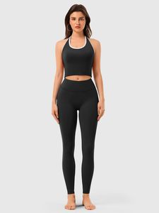 Leggings de yoga pour femmes de couleur unie |   Pantalon long minimaliste antibactérien en spandex/polyester à taille haute |   Prix de gros - Product Image 2