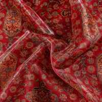 Tissu brocart 100 % polyester organique à séchage rapide 120 g/m² motif oriental vintage tissé pour vêtements, décoration intérieure et robes de mariage