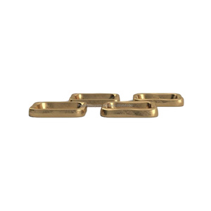 Juego de 4 Anillos de Servilleta Rectangulares de Lujo, Decoración para Mesa de Boda, Accesorios de Mesa, Anillos de Servilleta de Latón, Juegos de Regalo - Product Image 1