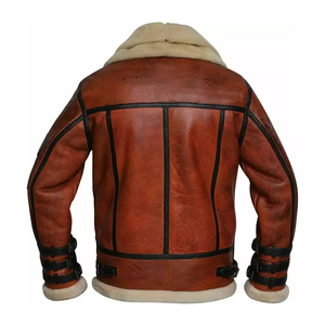 2026 New Arrive <b>Mens</b> Leather <b>Fur</b> <b>Jacket</b> Stylish Winter Fashion Coat Warm Premium Design Wholesale Bulk Supplier Custom Logo - Product Image 2
