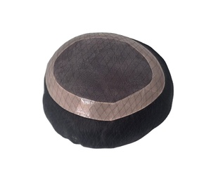 Human Hair Mono Base Toupee Bonnet <b>Wig</b> <b>for</b> <b>Men</b> with Bangladesh Hair Patches and Taz Hair - Product Image 4