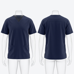 Uniforme de spa de qualité supérieure en polycoton 220 GSM, vert, col mandarin, tunique, broderie de logo personnalisée - Product Image 4