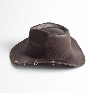 Sombreros Vaqueros Personalizados de Estilo Occidental, Nueva Imagen para Uso Diario al Aire Libre, Sombreros Vaqueros de Cuero Genuino con Logotipo Personalizado - Product Image 1