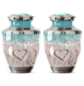 Ocean Sand European Style Memorial Urn Personalized Customizable <b>Keepsake</b> Cremation <b>Ash</b> Urn Engraved Glass Drawstring Bag - Product Image 2