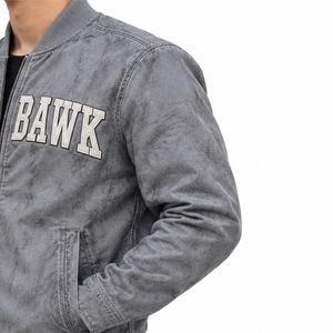 Veste en cuir pour homme, cuir de qualité supérieure, finition douce, imprimé lettres, fermeture éclair sur le devant, style décontracté, design moderne - Product Image 6
