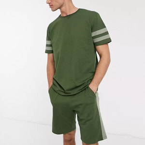 Ensemble de jogging d'été pour hommes, t-shirt avec short assorti, ensembles de shorts de sport pour hommes, t-shirt et short, service OEM unisexe - Product Image 3