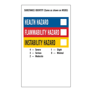 Etiqueta Autoadhesiva Brady HMIG con Barra de Color para Identificación de Reactivos Químicos, Papel Sintético Duradero - Product Image 3