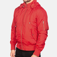 Nouvelle Veste Bomber Unisexe Premium Magenta en Gros, Manteau de Vol Rembourré Chaud d'Automne, Style Décontracté Matelassé en Satin avec Capuche de Pilote