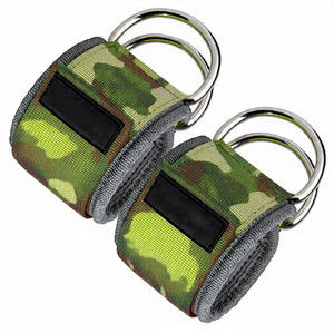 Sangle de cheville en néoprène camouflage pour entraînement sur machine à câbles avec anneau en D, support de jambe antidérapant et réglable - Product Image 6