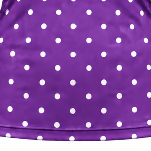 Camiseta de manga corta con cuello simulado para mujer, color violeta, con lunares, ajustada, elástica, informal, estampada, ropa de verano a la moda - Product Image 6