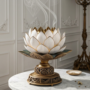 Premium Luxury SHREE RADHEY INTERNATIONAL Indian Aromatherapy Eco-friendly Stainless Steel Bakhoor Burner <b>Diffuser</b> 100% Natural - Product Image 1
