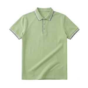 Camiseta Formal Personalizada OEM de Cuello Alto, Transpirable, 120 g/m², para Hombre, Manga Corta, Talla Grande, Precio Muy Económico, Venta al Por Mayor - Product Image 1
