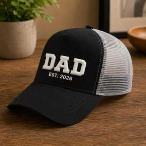 <b>Personalised</b> Puff Print Trucker <b>Hat</b>, Custom 3D Cursive Name Caps Foam Mesh Snapback Team <b>Hat</b>, Embossed Print Streetwear Baseball - Product Image 6