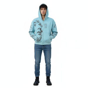 Sweat-shirt à capuche unisexe avec poche avant et logo, coupe décontractée, idéal pour l'hiver, en molleton 100% coton anti-boulochage, modèle OEM - Product Image 6
