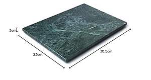 Elegante tabla de cortar de mármol para uso en la encimera de la cocina, con un acabado de piedra de primera calidad y una superficie duradera para la preparación de alimentos. - Product Image 6