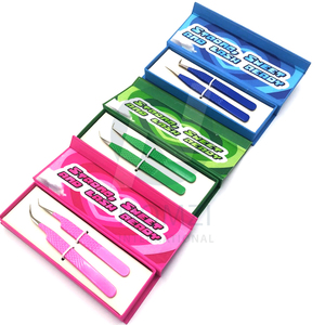Pince à épiler Nomzi en acier inoxydable de haute qualité, antistatique, durable, pour extensions de cils, 90 degrés, 12 cm/14 cm, précision fine, boîte de 2 pièces - Product Image 4