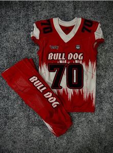 Conjunto de Uniforme de Fútbol Americano Transpirable con Estampado por Sublimación Personalizado para Hombre, Alta Calidad, 100% Poliéster, Talla Grande - Product Image 1