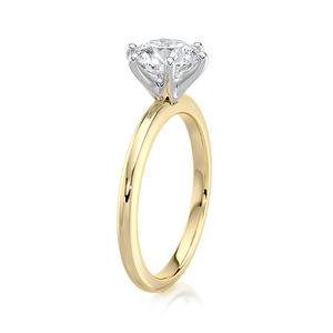Anillo de Compromiso Solitario con Diamante Cultivado en Laboratorio de Corte Redondo, Oro Amarillo de 10 Quilates, Certificado IGI, 6 Puntas, Joyería para Fiesta de Bodas, Regalo para Ella - Product Image 4
