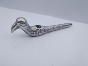 Pipe à fumer en métal en forme d'oiseau, sculpture animale sculptée, objet d'art de collection, pipe Medwakh gravée à la main - Product Image 2