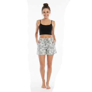 Shorts Ligeros de Corte Regular para Mujer, Cintura Elástica Cómoda, Tela Elástica Transpirable, 100% Algodón, Ropa Casual de Verano - Product Image 3