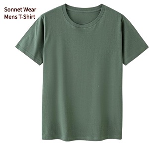 T-shirt basique unisexe décontracté en coton 100% lavé pour homme/femme, manches courtes, col rond - Product Image 5