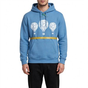 Sudadera con Capucha Unisex NEXTEX con Estampado de Globo Aerostático, Sudadera Blanca con Diseño Geométrico, Bolsillo Tipo Canguro y Cordón Ajustable - Product Image 5