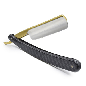 Professional <b>Single</b> <b>Blade</b> <b>Razor</b> Stainless Steel <b>Blade</b> Carbon Fiber Handle Reusable Personal Grooming Tool Personal Care Tool - Product Image 1