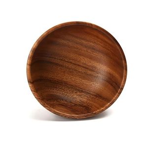 Bol en bois élégant avec poignée, conçu pour servir des collations, des salades et des fruits secs, finition bois naturel, élégant et fonctionnel. - Product Image 3