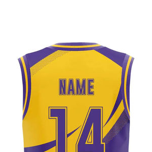 Maillot de basketball respirant grande taille en tissu mesh avec impression par sublimation, protection UPF 50, anti-humidité – Nouvelle collection - Product Image 5