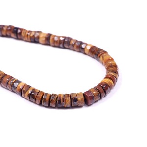 Cuentas de Ojo de Tigre Natural Heishi en Forma de Neumático, Precio al por Mayor, Cuentas de Piedras Preciosas Facetadas en Forma de Rueda de 6MM y 7MM para Suministros de Fabricación de Joyas - Product Image 5