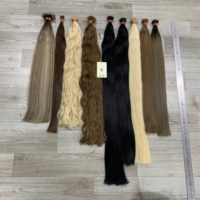Extensions de cheveux humains Remy de qualité supérieure, ondulés naturels, à pointe en kératine nano, lisses, noir de jais, blond platine, en trame unique, vente en gros