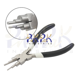 Pince à boucler plusieurs étapes 2mm à 9mm taille 145mm avec poignées à ressort et en PVC boîte à joints fabrication de bijoux bricolage artisanat pinces - Product Image 1
