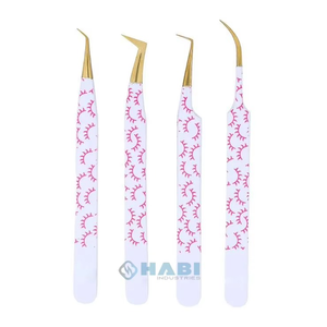 Kit de 5 pinces à épiler en acier inoxydable de 5,0 pouces, à pointes droites recouvertes de papier, antistatiques et durables pour la manucure - Product Image 3