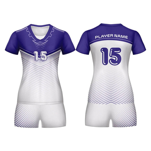Unisex Volleyball Uniform Set High Quality Customized Logo Digital Print 100% Polyester 240g Fabric Outdoor Sports Wear - Product Image 2