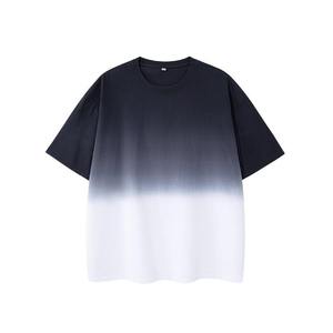 Men's Luxury Gradient Color OverSize T-<b>shirt</b> <b>100</b>% Cotton Breathable Fabric O Neck Dropped Shoulder T-<b>Shirt</b> For Men's - Product Image 4
